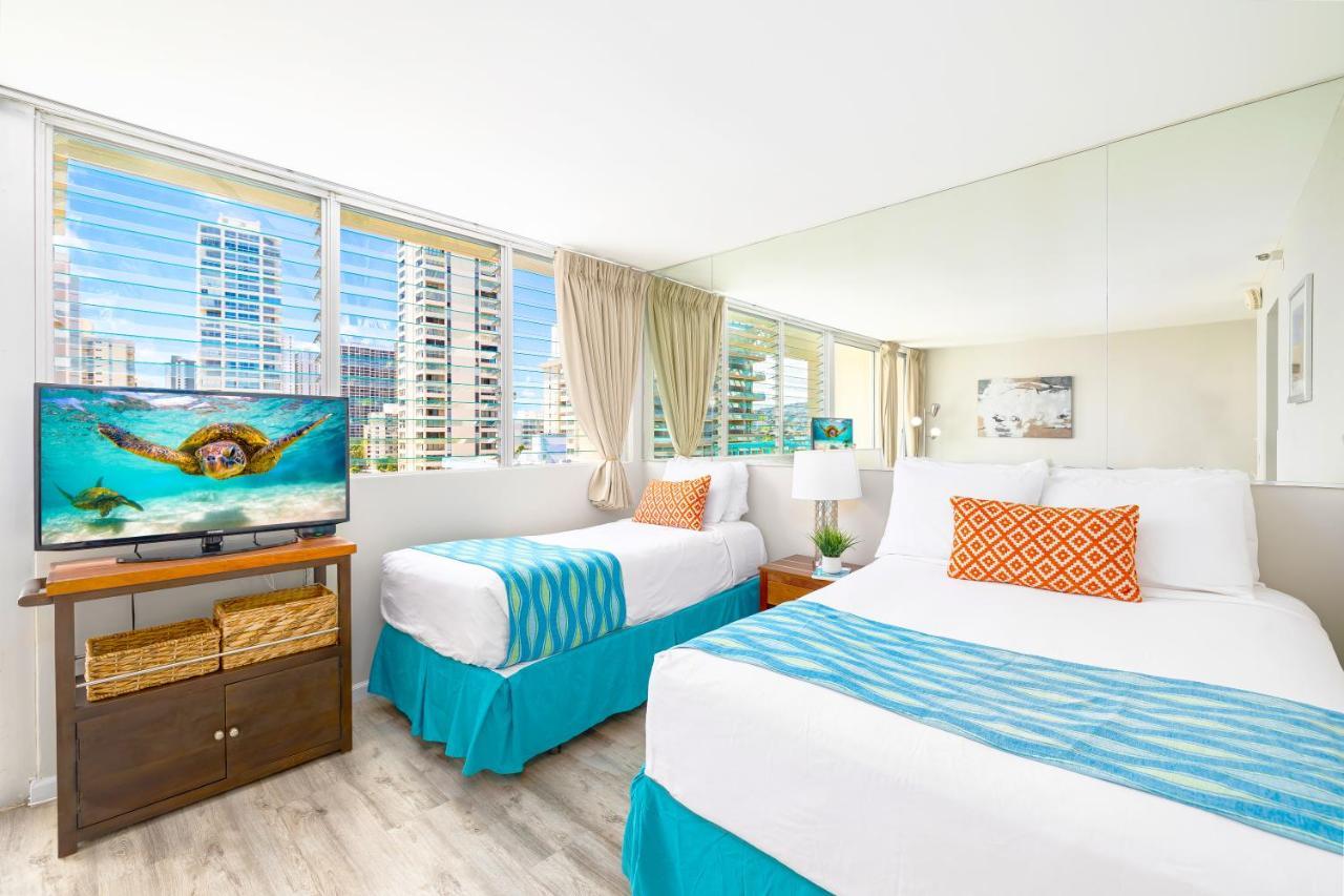 Cozy Waikiki Studio At Aqua Aloha Surf Honolulu Bagian luar foto