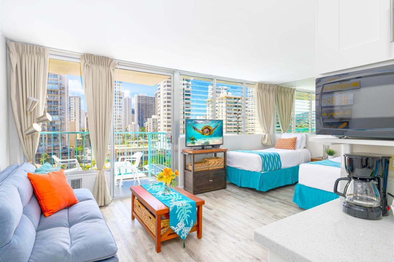 Cozy Waikiki Studio At Aqua Aloha Surf Honolulu Bagian luar foto
