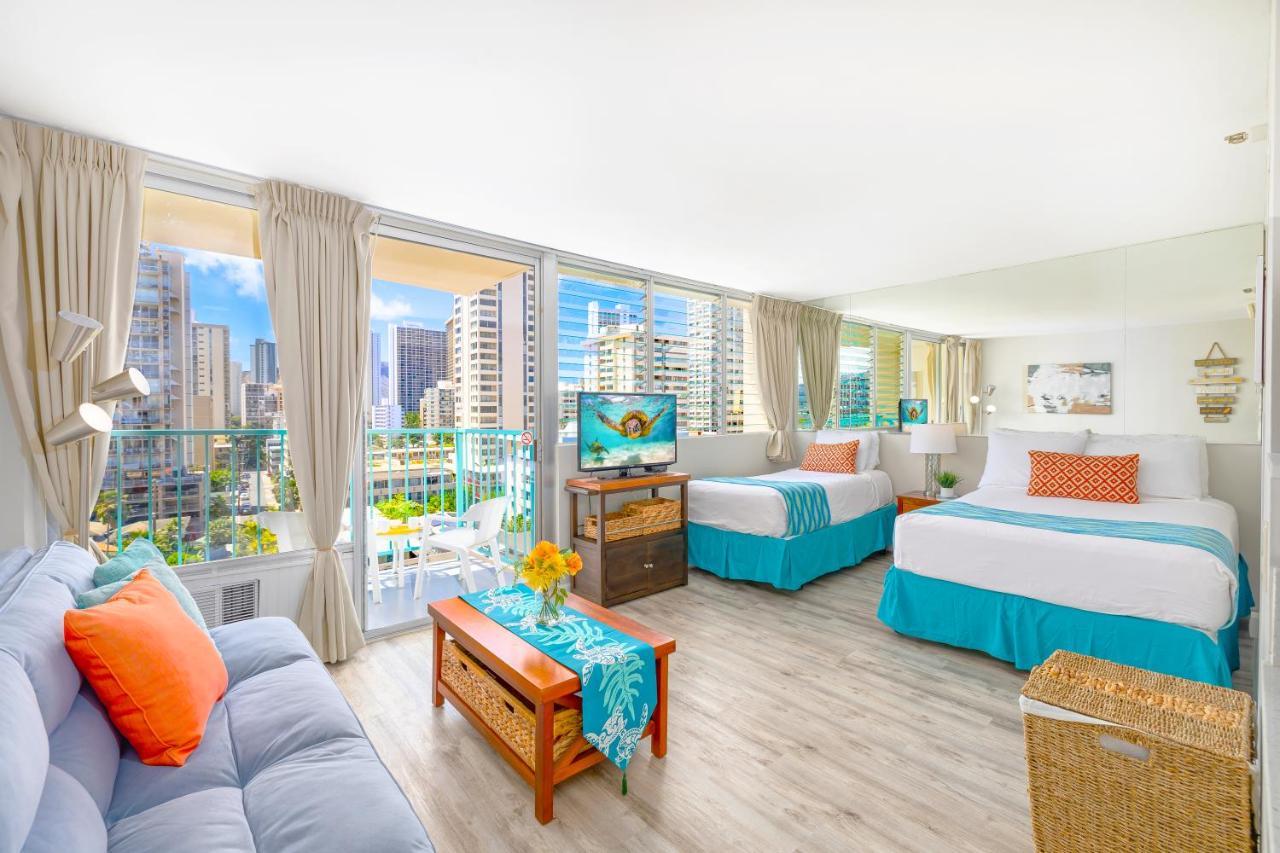 Cozy Waikiki Studio At Aqua Aloha Surf Honolulu Bagian luar foto